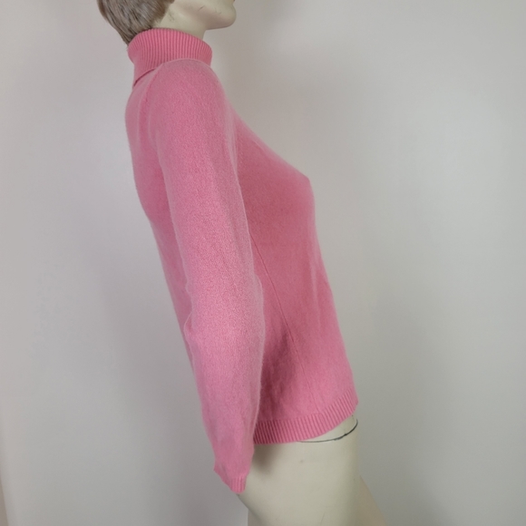 Vintage 100% cashmere turtleneck sweater pink - Picture 5 of 7